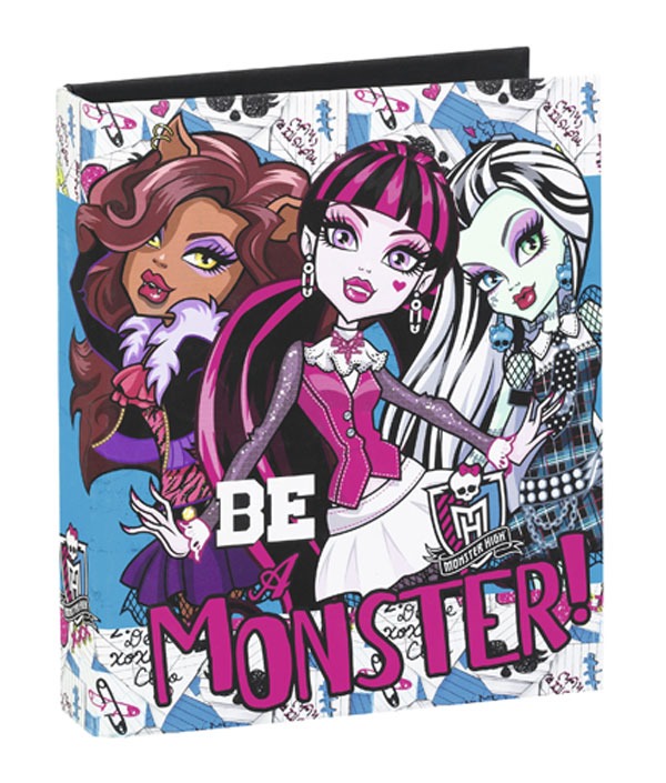 CARPETA CUARTO 4 ANILLAS MONSTER HIGH