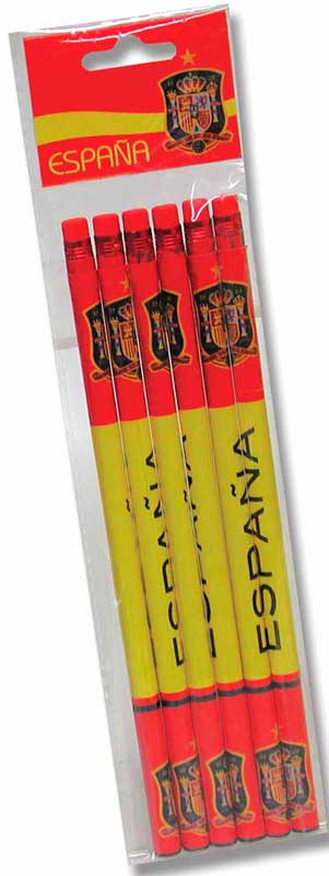 SET DE 6 LAPICES CON GOMA SELECCIÒN ESPAÑOLA