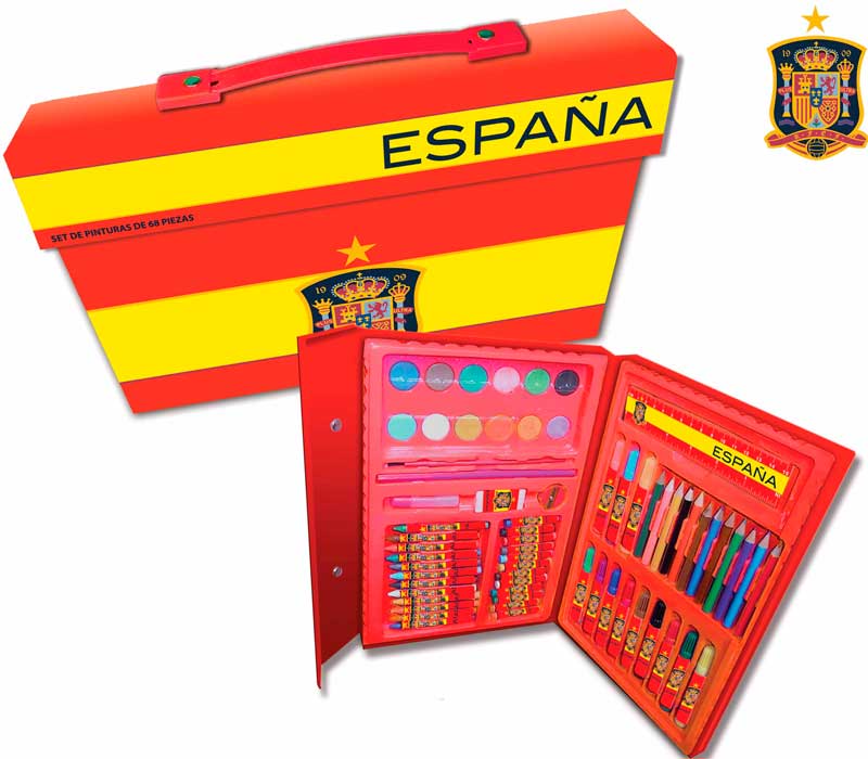 SET DE DIBUJO SELECCIÒN ESPAÑOLA 68 PIEZAS MALETÌN