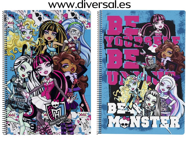 LIBRETA CUARTO 80 HOJAS MONSTER HIGH