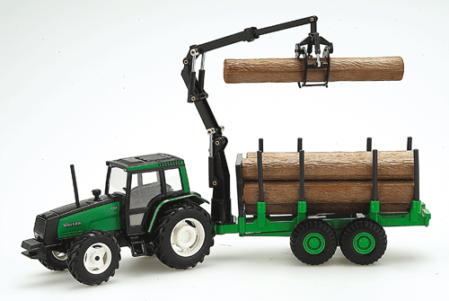 TRACTOR VALTRA 6850 CON REMOLQUE Y GRUA PORTA-TRONCOS