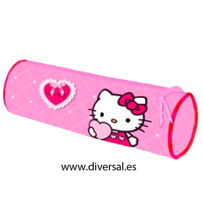 Estuche Portatodo Redondo Hello Kitty Loves