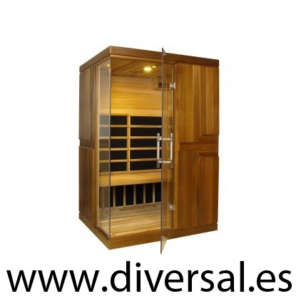 SAUNA INFRARED 2 PERSONAS CEDRO ROJO