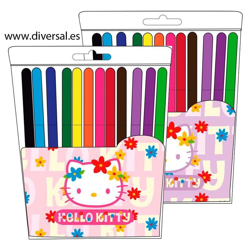 Set 12 Rotuladores Hello Kitty (Surtido)