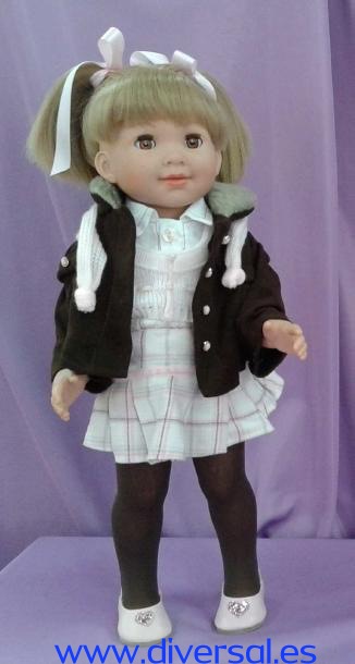 CAROLINA FALDA ROSA CON CHAQUETON MARRON