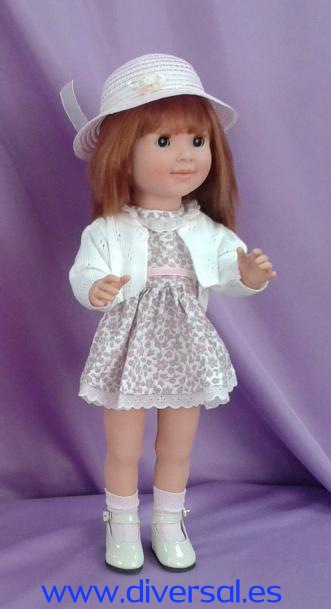 CAROLINA VESTIDO LILA FLORES CON CHAQUETA BEIG