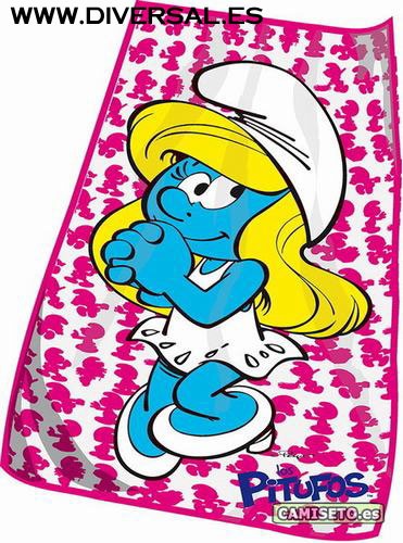 TOALLA PITUFINA ROSA
