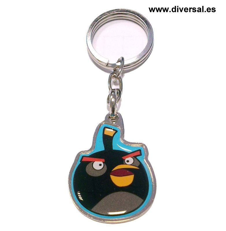 Llavero Metalico Angry Birds Personaje Negro