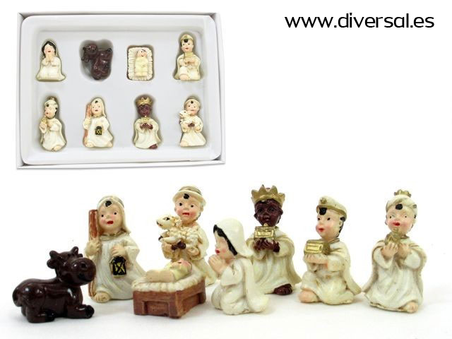 NACIMIENTO 8 PIEZAS POLIRESINA
