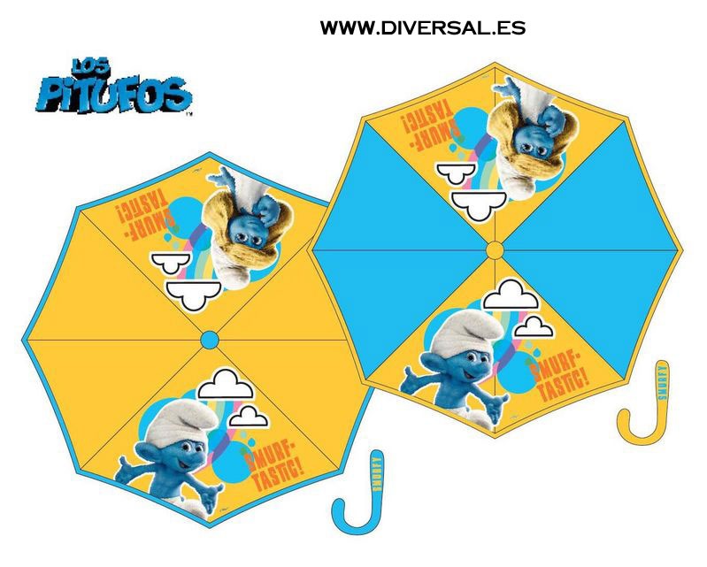 Paraguas Pitufos