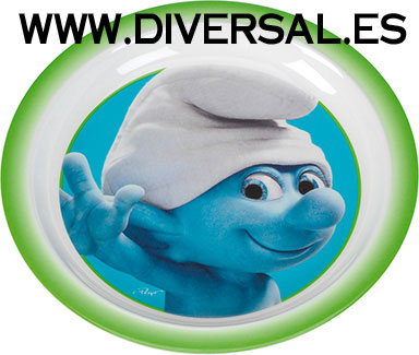 PLATO VERDE PITUFO (LOS PITUFOS 3D)
