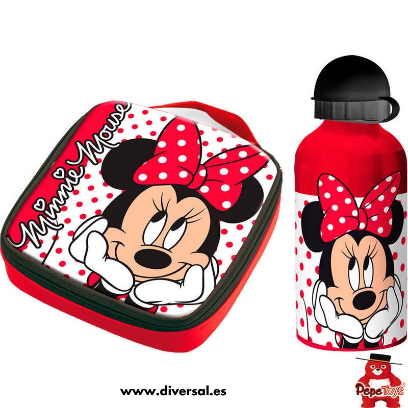 Set sandwichera termica + cantimplora aluminio Minnie Disney