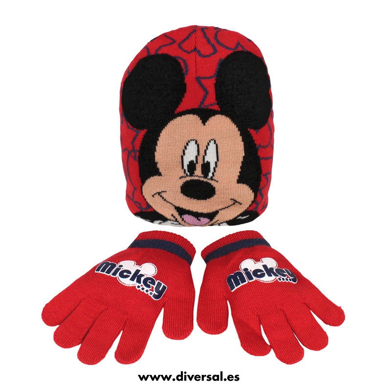 Set 2pcs Mickey Mouse (Gorro y Guantes)