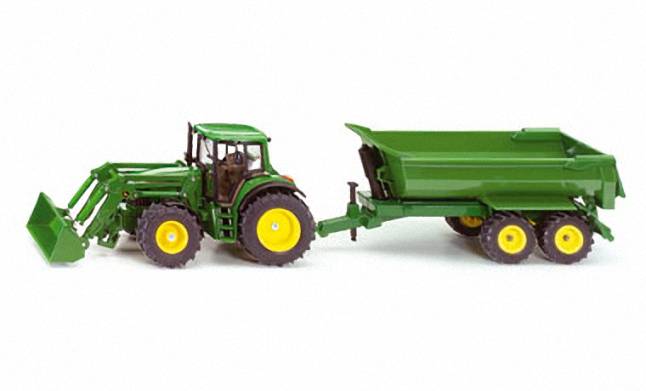 JOHN DEERE CON CARGADOR Y REMOLQUE BASCULANTE