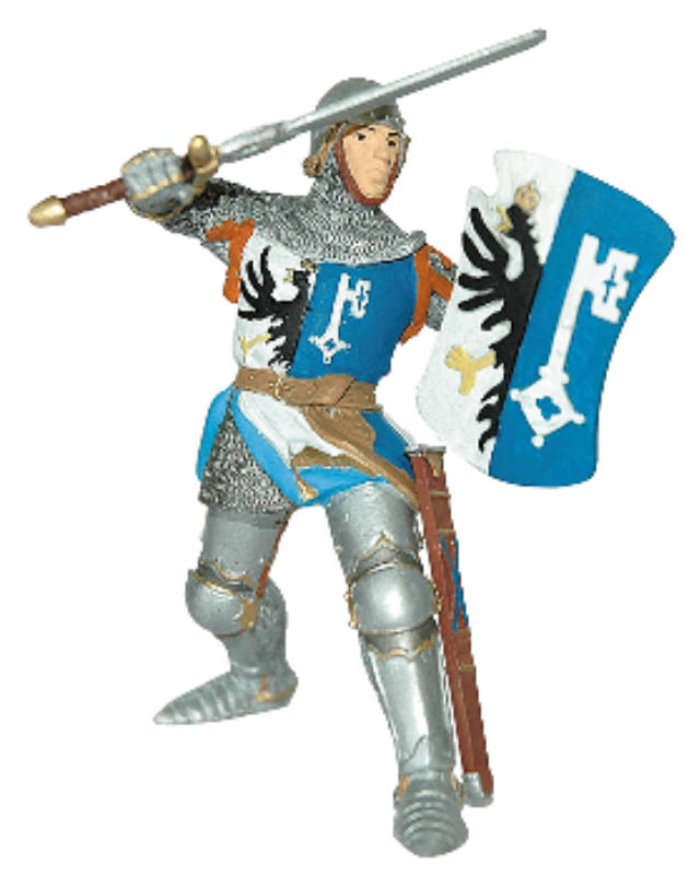 CABALLERO DE GUERRA, AZUL