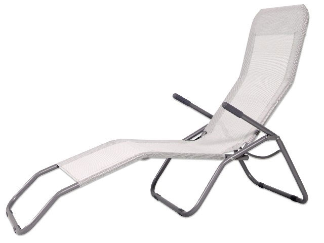 TUMBONA RECLINABLE HIERRO BLANCO